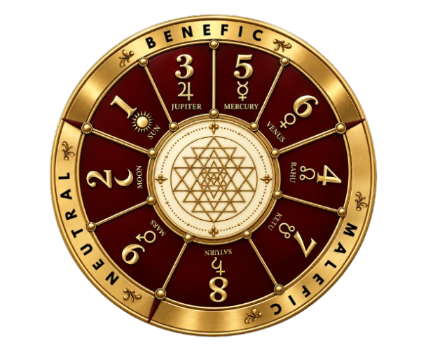 Benefic numerology wheel